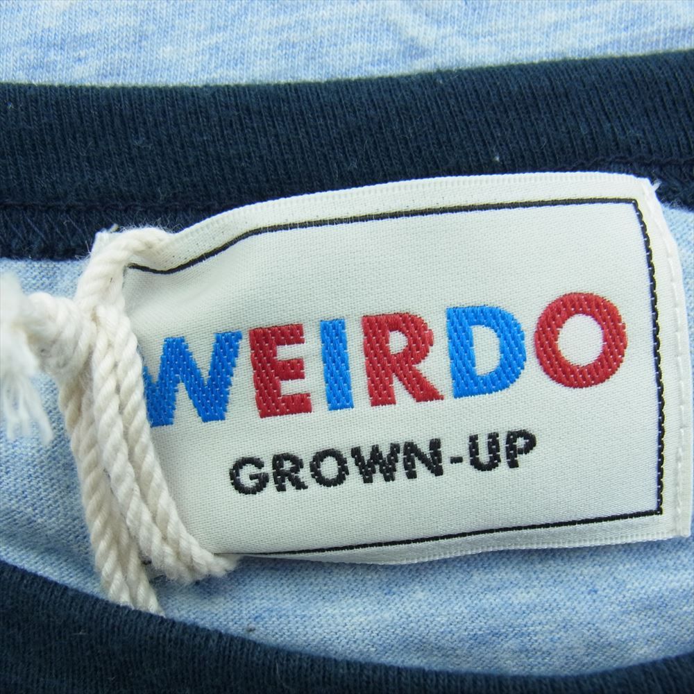 WEIRDO ウィアード 24SS WRD-24-SS-21 WEIRDO HUT RINGER T SHIRTS リンガーネック 半袖 プリント Tシャツ ライトブルー系 L【中古】