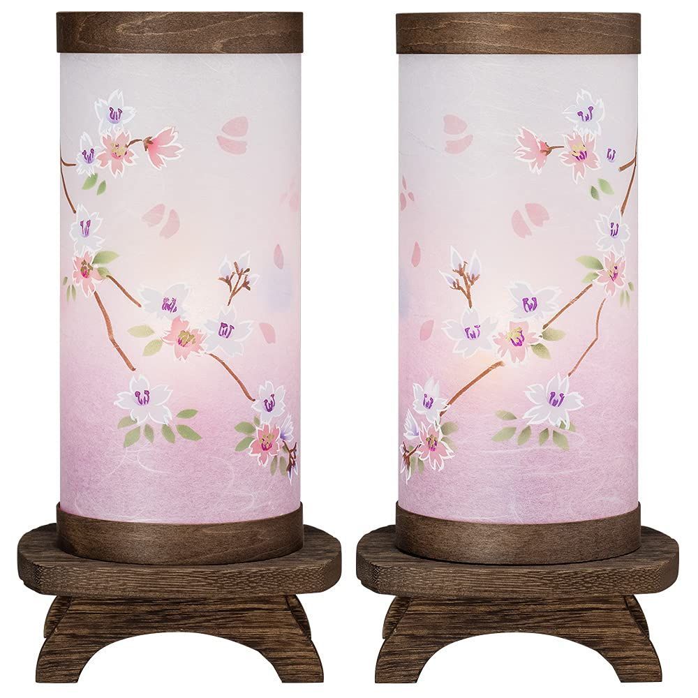 ミニ 盆ちょうちん 盆提灯 回転行灯 ほとりび 対柄 枝垂れ桜 ミニ 盆ちょうちん 盆提灯 回転行灯 ほとりび 対柄 枝垂れ桜