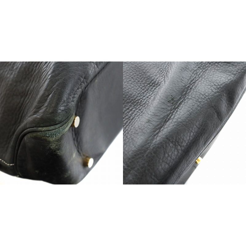 シセイ Cisei ハンドバッグ レザー 黒 ブラック /AN10 ○D Cisei