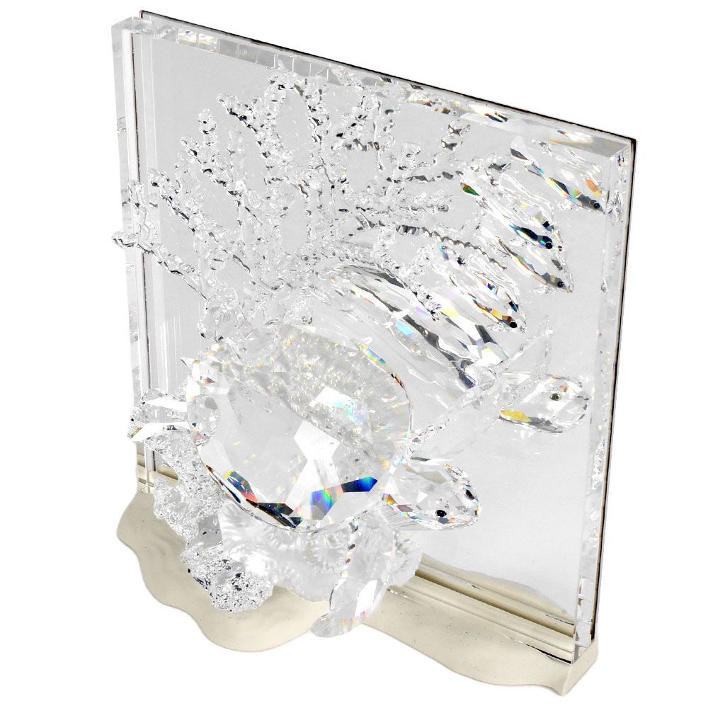 SWAROVSKI - スワロフスキー SWAROVSKI SCS会員限定 ワンダーオブザシー エタニティー オブジェ 置物 684266 クリア 魚 フィッシュ カメ【中古】 スワロフスキー SWAROVSKI SCS会員限定 ワンダーオブザシー