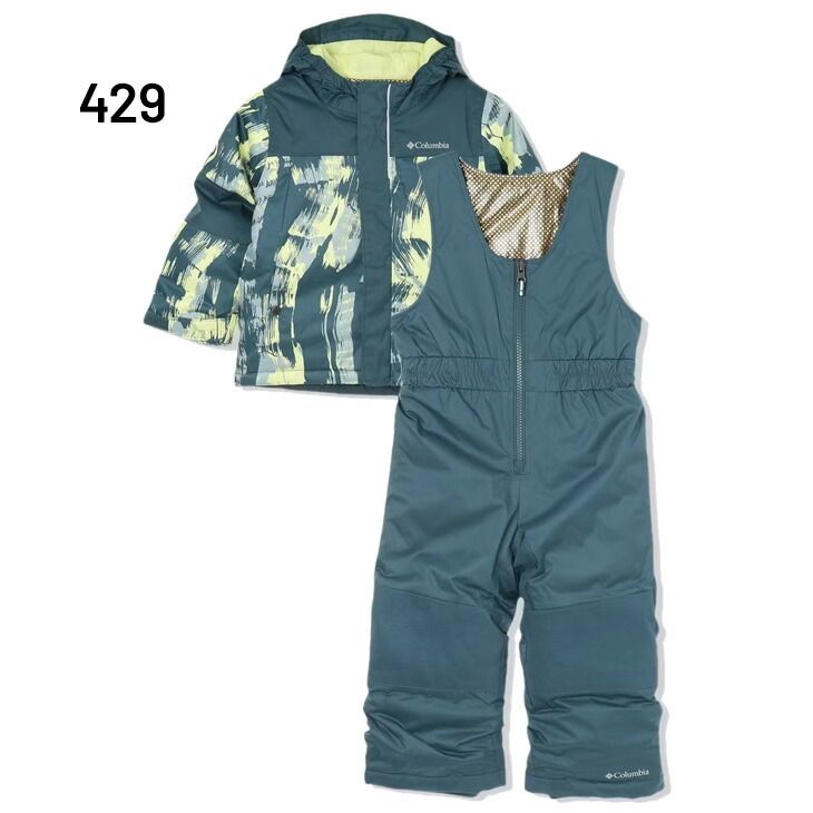 コロンビア キッズ トドラー用 スノーウェア 上下セット 100 cm columbia マイティーモーグル 子ども ベビー スキーウェア 中綿入り フード付ジャケット ビブパンツ セットアップ ウェア 子供服 キッズウェア SC 3720
