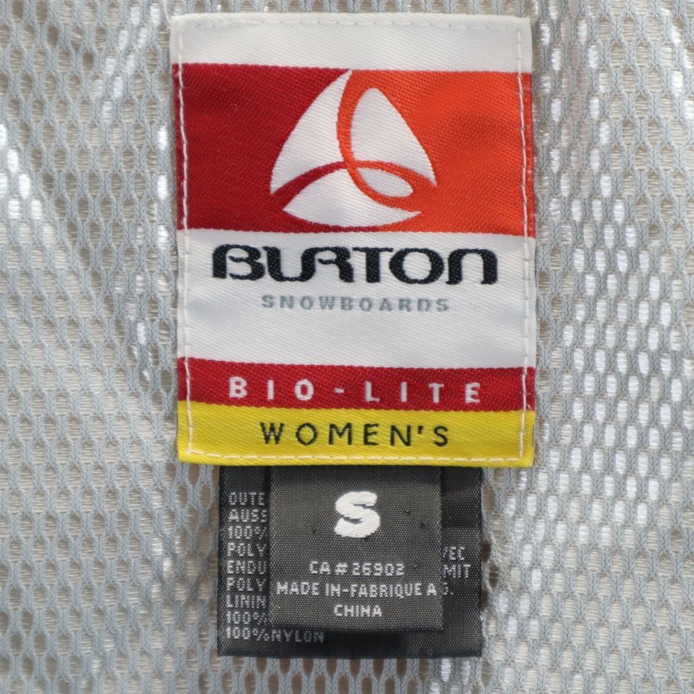 BURTON - バートン スノーボード ウェア S イエロー BURTON ナイロン ジャケット フード 裏メッシュ レディース バートン スノーボード ウェア S イエロー BURTON ナイロン
