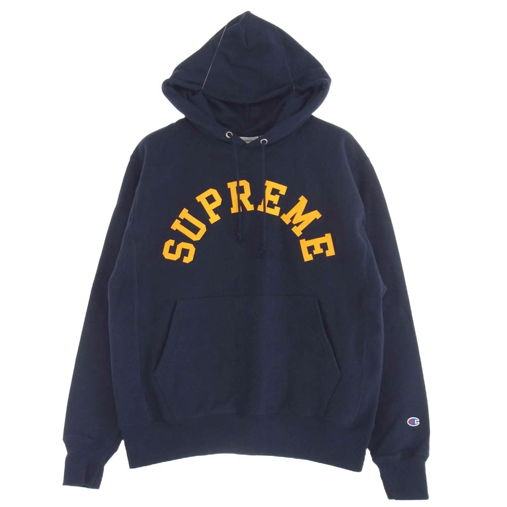 Supreme シュプリーム 25SS × Champion チャンピオン Hooded Sweatshirt フーデッド スウェットシャツ プルオーバー パーカー ネイビー系 M【新古品】【未使用】【中古】 Supreme シュプリーム 25SS × Champion チャンピオン Hooded