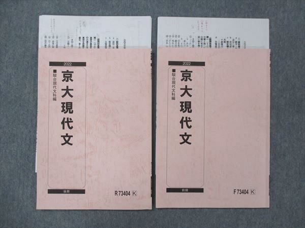 UI13-097 駿台 京大現代文 テキスト 通年セット 2022 計2冊 中野芳樹