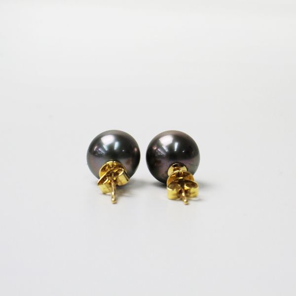 ブラックパールK18ピアス Black Pearl K18黒蝶パール ダイヤモンドピアス(NO.48087) – JEX