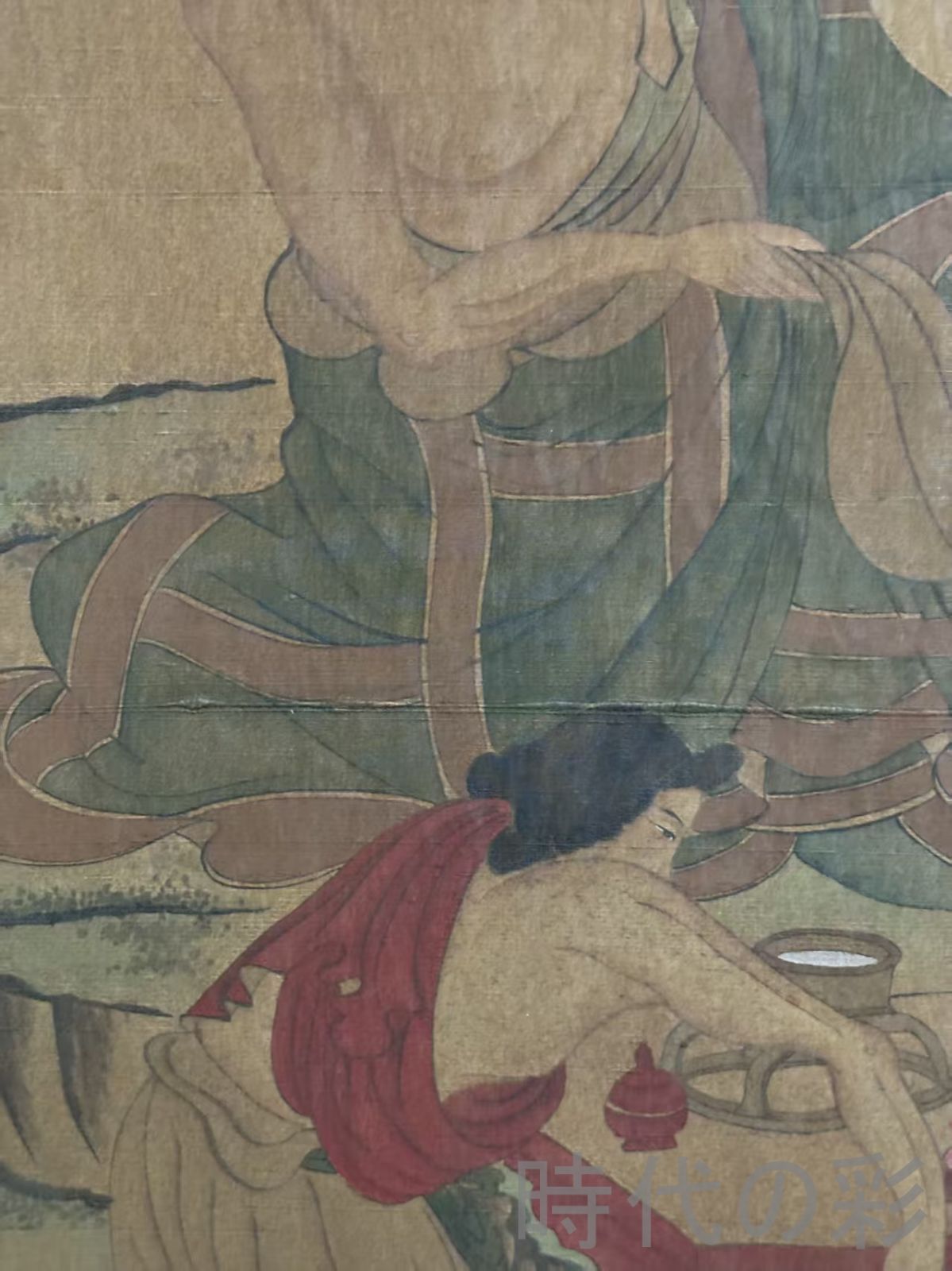 中国古美術 清代 絹本手描き 呉道子 羅漢図 三尺 牙軸 手絵羅漢画 肉筆 古玩 中国書画 古美味 掛け物 人物図 中堂画 装飾画 時代画家 R07100733 WWW_IBETON_RU