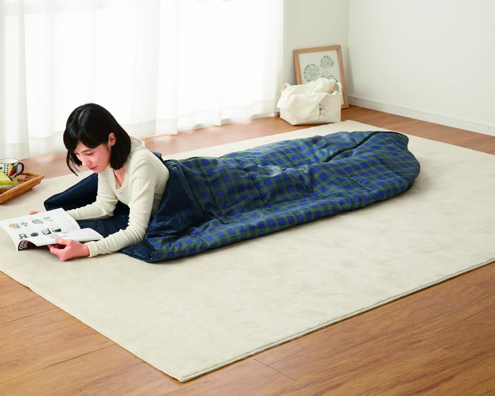 専用です！ 人気商品】清水産業 洗える寝袋 コンパクト収納 チェックグリーン