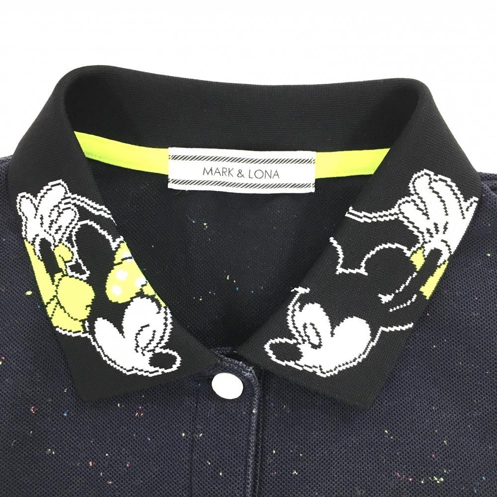 ☆値下げ☆マークアンドロナ×Disney 半袖ポロシャツ ネイビー×蛍光