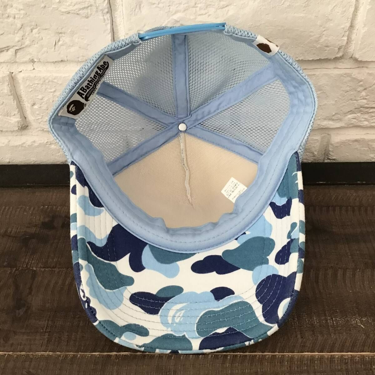 BAPE APE FACE MESH CAP ABC camo Blue a bathing ape エイプ ベイプ
