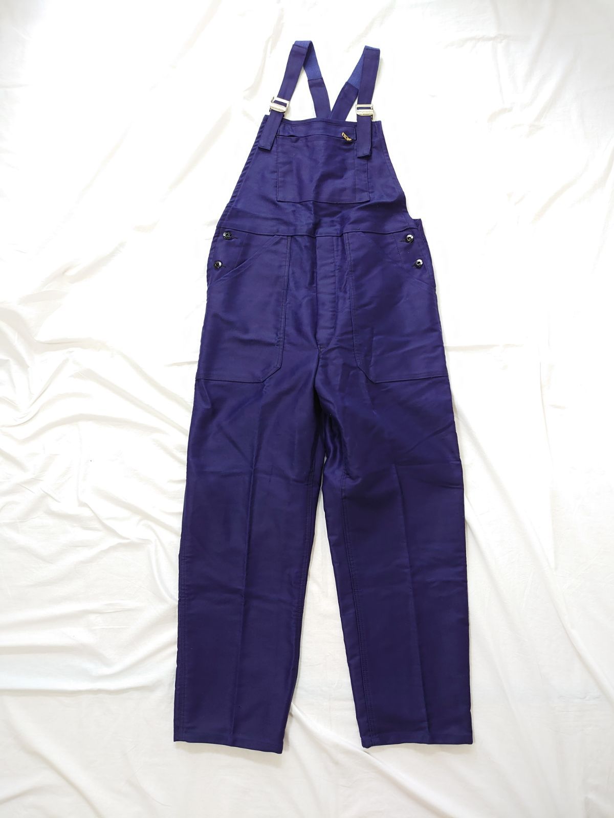 60s フランス製 ブルー モールスキン オーバーオール デッドストック 60s フランス製 ブルー モールスキン オーバーオール デッドストック
