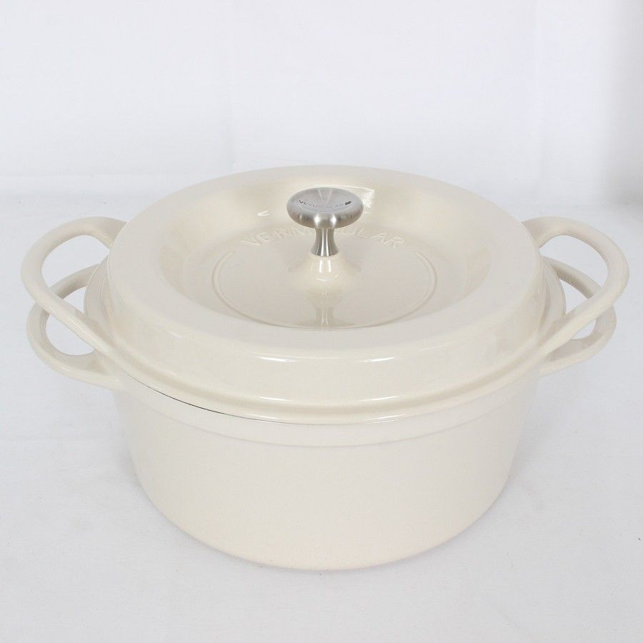 バーミキュラ オーブンポットラウンド 22cm NBG22R ナチュラルベージュ 無水 ホーロー 両手鍋 本体