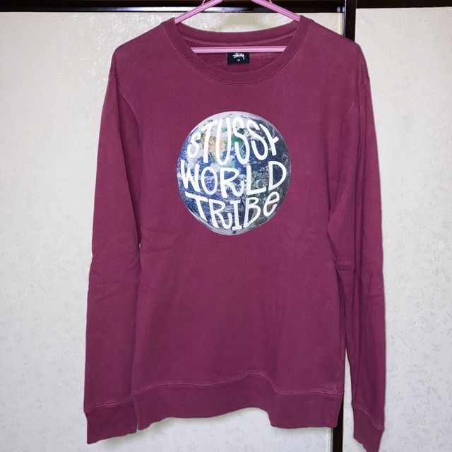 STUSSY トレーナー スウェット 紫 メンズ Mサイズ Stussy パーカー Mサイズ パープル 王冠デザイン パープル（紫）系