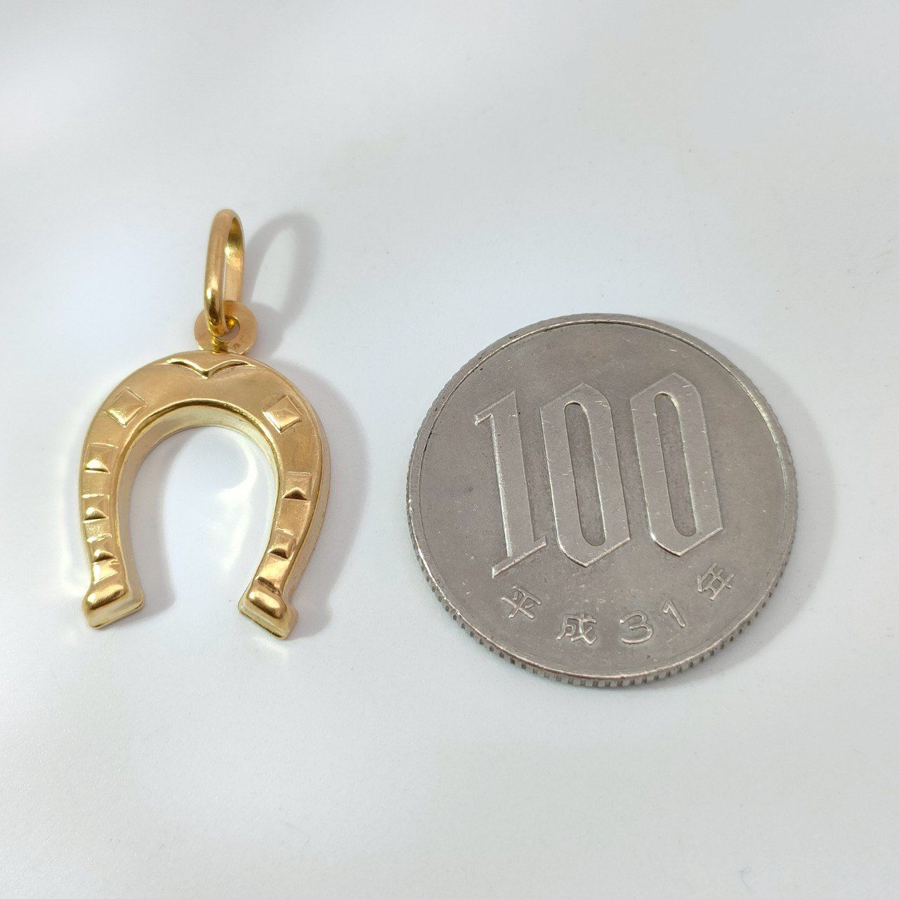 18金 K18 男女兼用 ウノアエレ 馬蹄デザイン ネックレス トップ