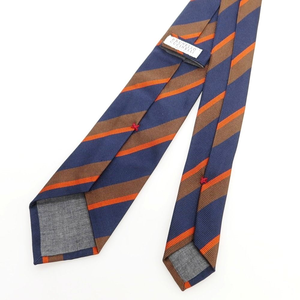 中古】ブルネロクチネリ Brunello Cucinelli シルク ストライプ柄