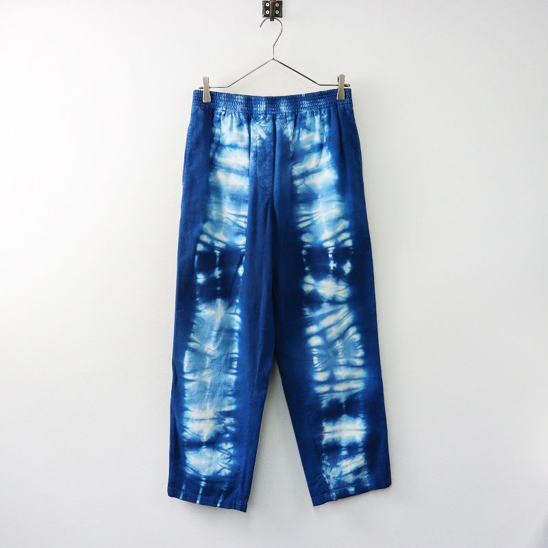 JPタグ エムエムシックス メゾンマルジェラ MM6 Maison Margiela タイダイ染め イージーパンツ 40 ブルー┃イタリア製 2400014604856