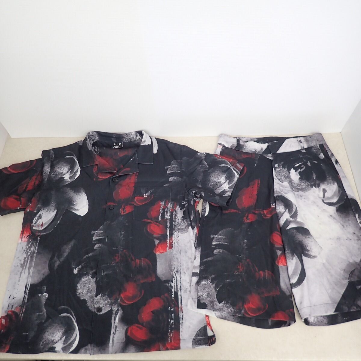 RULE THE FATE Flower graphic shirt setup セットアップ Yシャツ 
