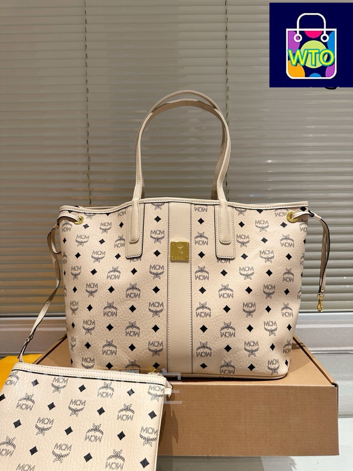 完売必須【税関/送料込】MCM ★ モノグラムスライド 今日特価】Mcm ショッピングバッグ 2 ピースセット-WTO輸入5