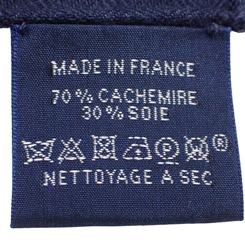 HERMES(エルメス) Grand Manege Bandana グラン・マネージュ・バンダナ カレジェアン140 ネイビー紺 ホワイト白 カシミヤ シルク ストール 大判スカーフ カレ140 レディース 40803002290【中古】【アラモード】 HERMES(エルメス) Grand Manege Bandana グラン・マネージュ・バンダナ