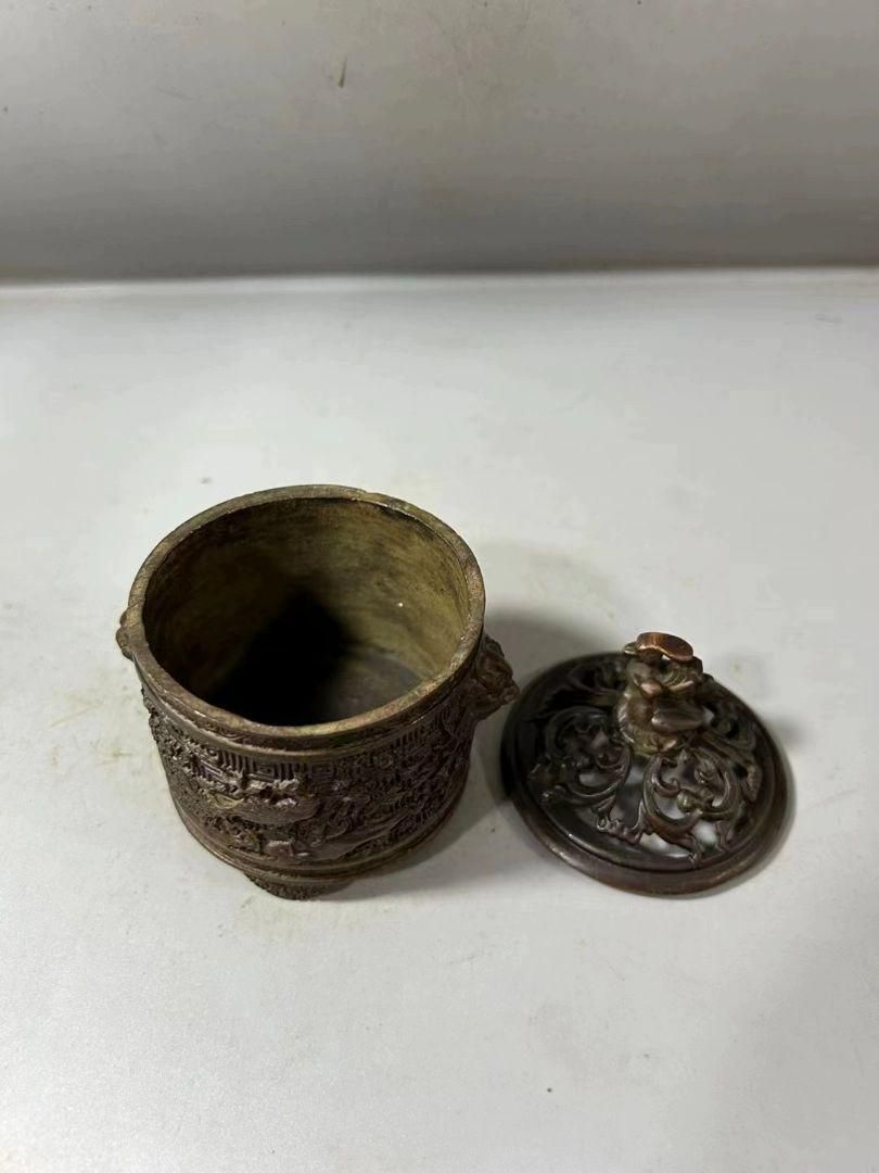 銅器 祥雲透かし彫り香炉 茶道具 香道具 装飾品 工芸品 置物 銅器 祥雲透かし彫り香炉 茶道具 香道具 装飾品 工芸品 置物