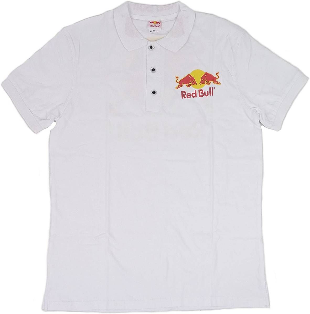Red Bull レッドブル バイソンロゴ 半袖 ポロシャツ ホワイト - メルカリ