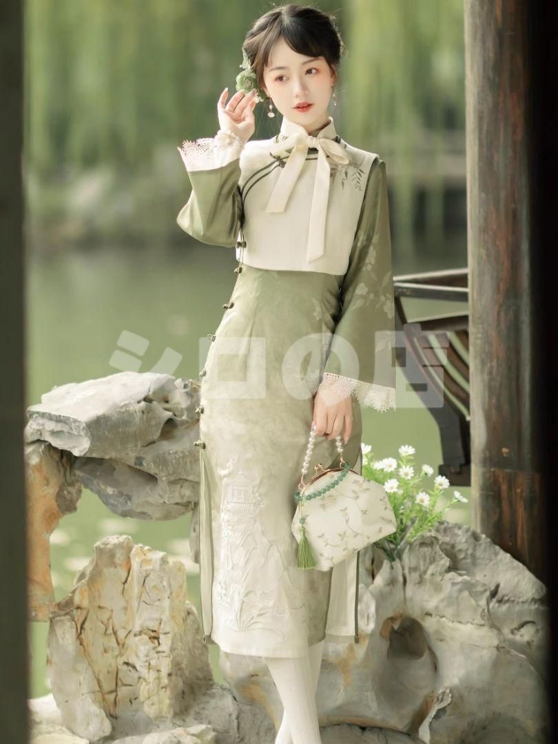 HF-219レトロ中華風漢服 レディース 日常ドレス 撮影用コスプレ衣装 美しい刺繍