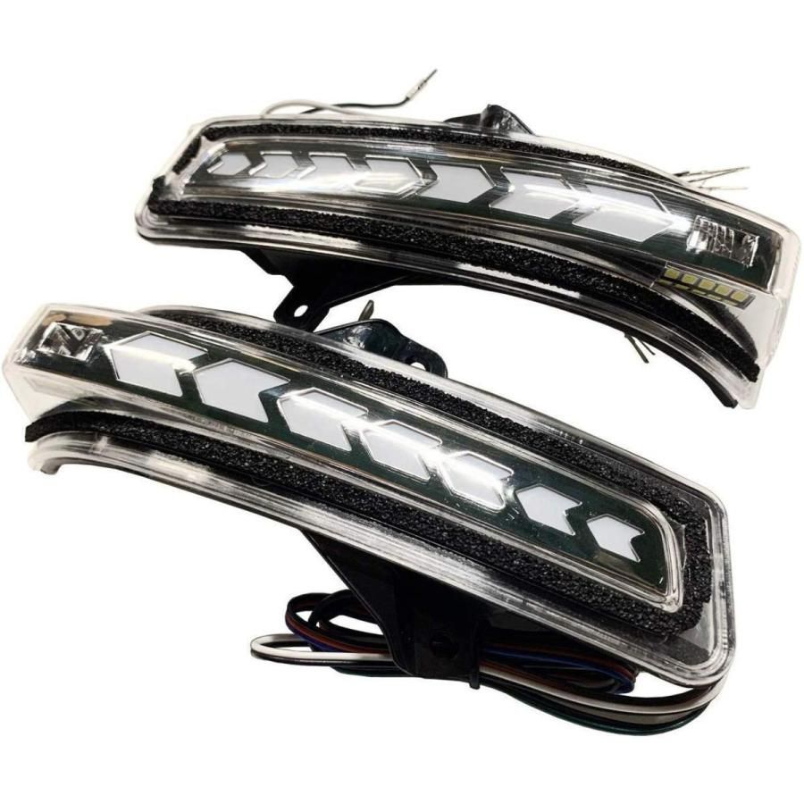 ジムニー シエラ JB64 JB74 ドアミラーウィンカー 2P 流れる シーケンシャル サイドミラー LEDウィンカー 矢印型 メッキ ブラック