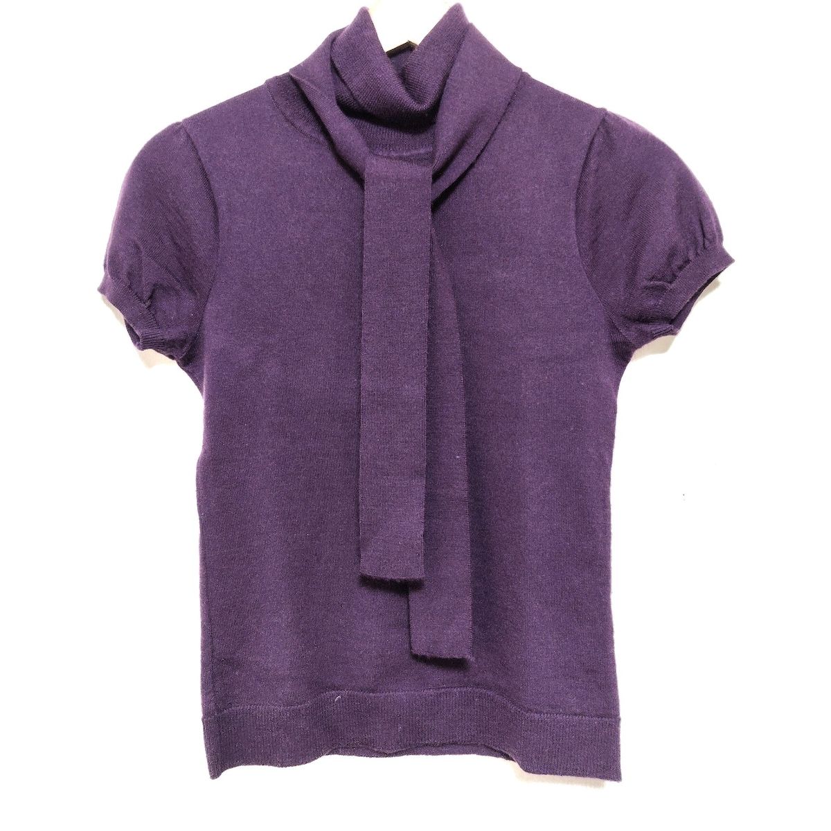 ANAYI アナイ 半袖セーター サイズ38 M レディース - パープル タートルネック