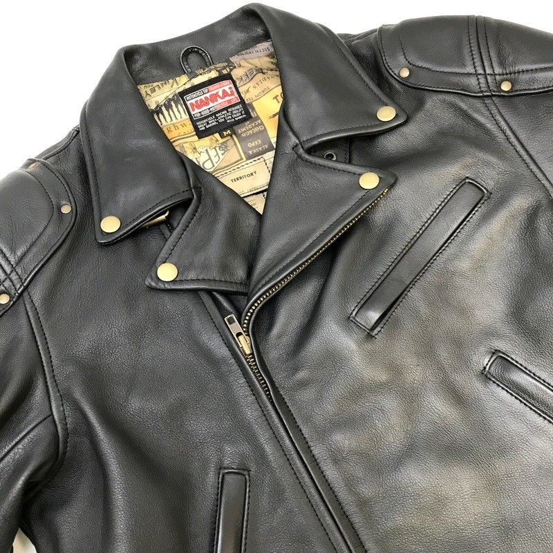 NANKAI ナンカイ レザーダブルライダースジャケット バイクウェア M