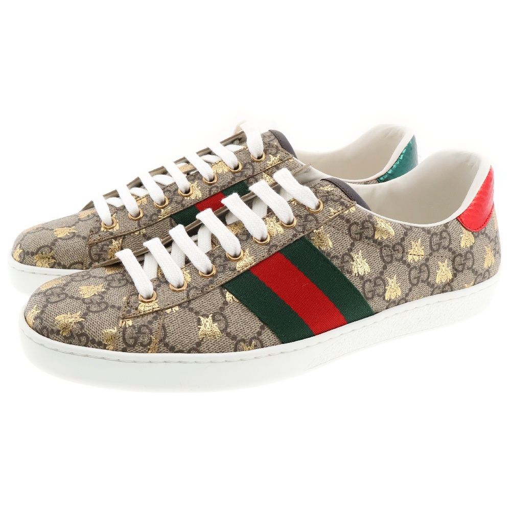 ✨美品✨グッチ　エース　ローカットスニーカー　GGスプリーム×シェリー　パイソン GUCCI (グッチ) New Ace ニューエース GGスプリーム シェリー