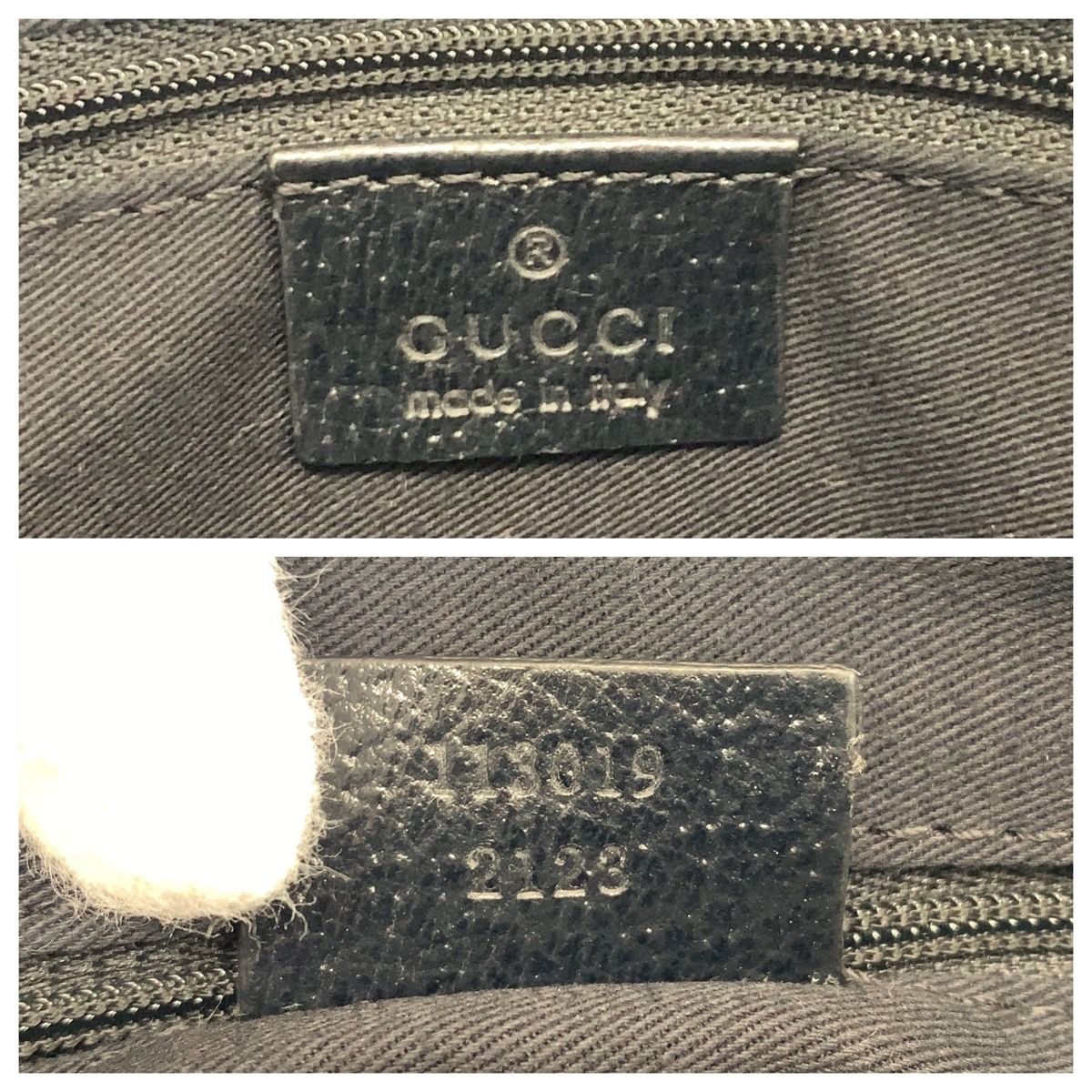 美品 GUCCI グッチ ブラック 黒 シルバー金具 GGキャンバス/レザー  