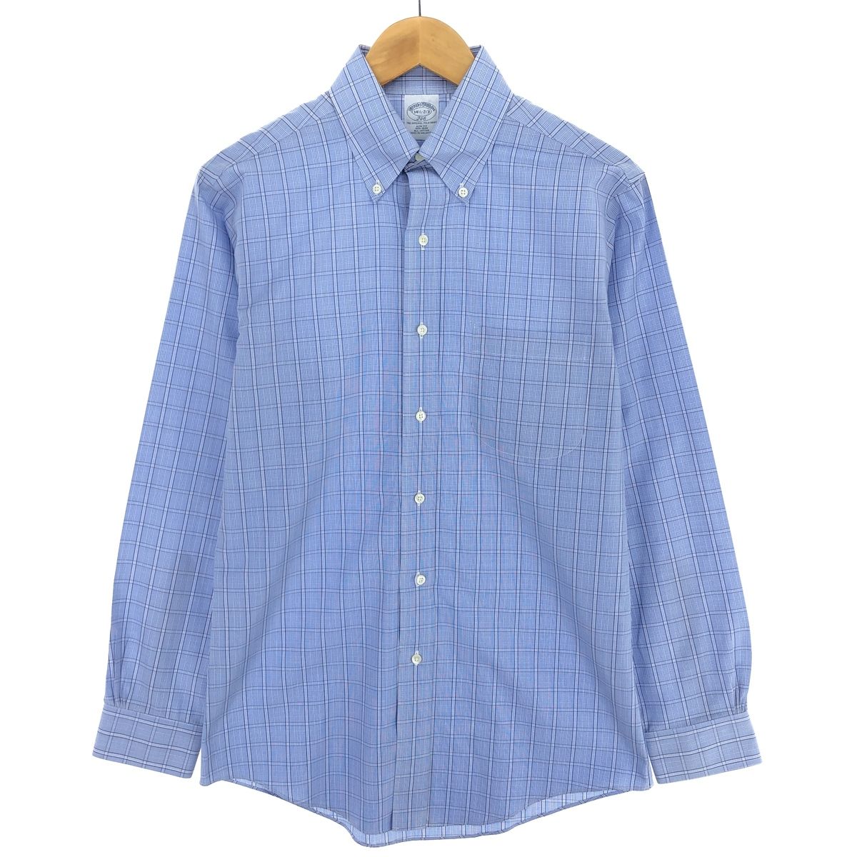 古着 ブルックスブラザーズ Brooks Brothers 346 長袖 ボタンダウンチェックシャツ メンズS相当/eaa493457