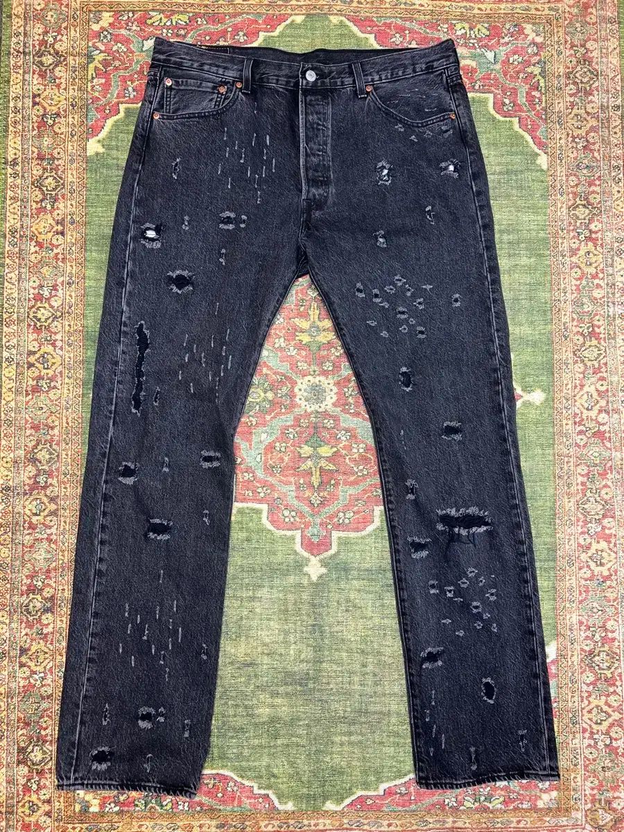 LEVI S リーバイス Rare 501 デストロイ デニムパンツ ブラック ブルー 36