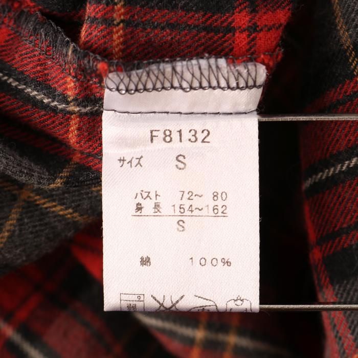 フレッドペリー シャツワンピース 長袖 チェック ロゴ ひざ丈