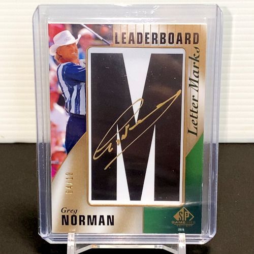 10枚 2021 グレッグ ノーマン 直筆サインカード SP Game Used Leaderboard Letter Marks |10 Greg Norman