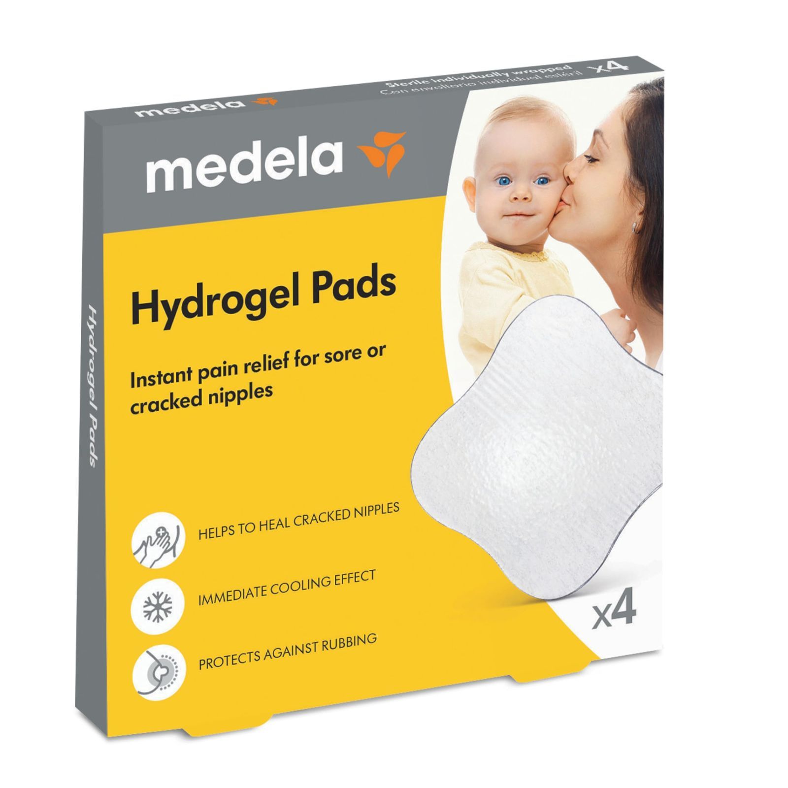 【新品・即対応】Medela(メデラ) ハイドロジェルパッド 4枚入り 日本語説明書付き [並行輸入品]