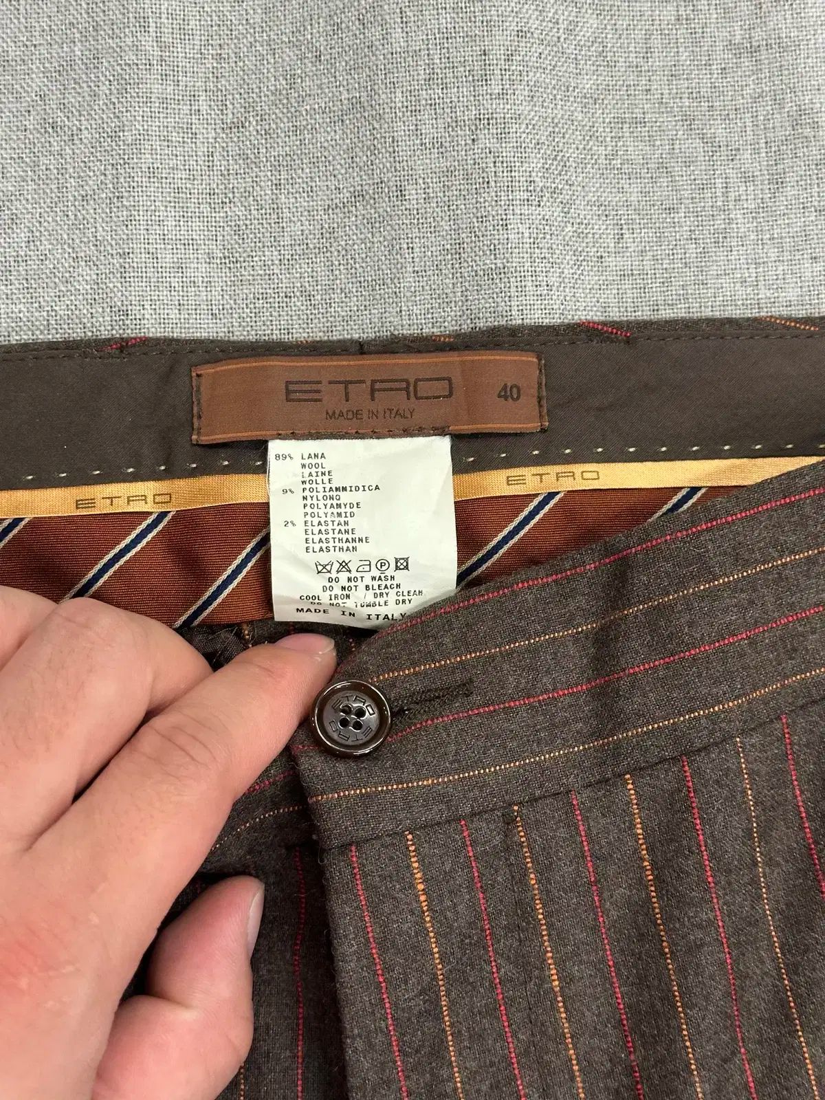 未使用　イタリア製　etro エトロ　サマーウール　スラックスパンツ❗️ 未使用 イタリア製 etro エトロ サマーウール スラックスパンツ