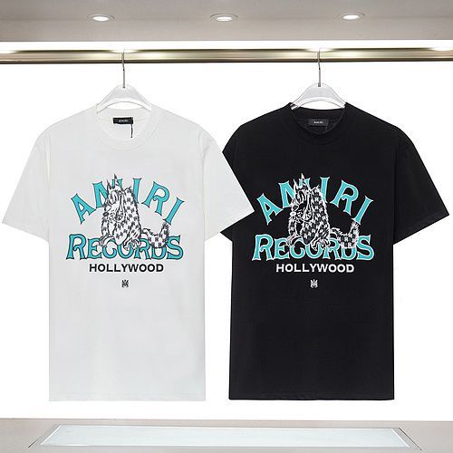 AMIRI 夏新文字ロゴプリント半袖Tシャツ