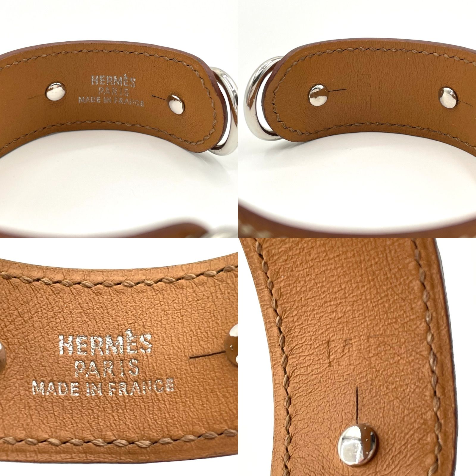 HERMES エルメス レガード バングル # M ヴォーエプソン ブラウン