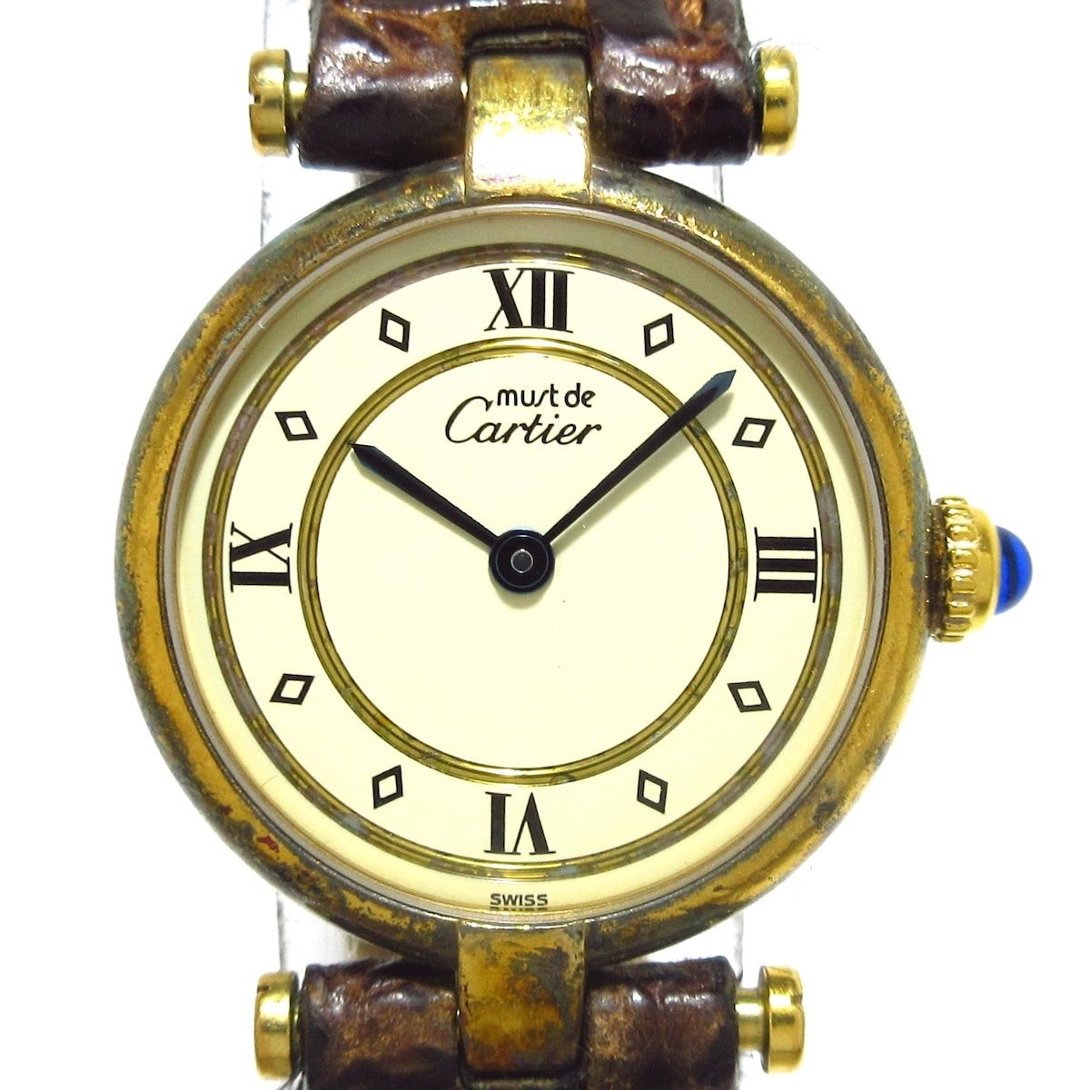 Cartier カルティエ 腕時計 マストヴァンドーム レディース 925 アイボリー