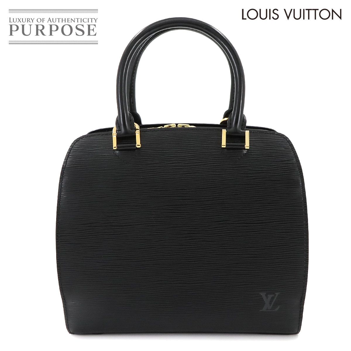 ルイ ヴィトン LOUIS VUITTON エピ ポンヌフ ハンド バッグ レザー ノワール M52052 ゴールド 金具 Epi Pont Neuf 90282241