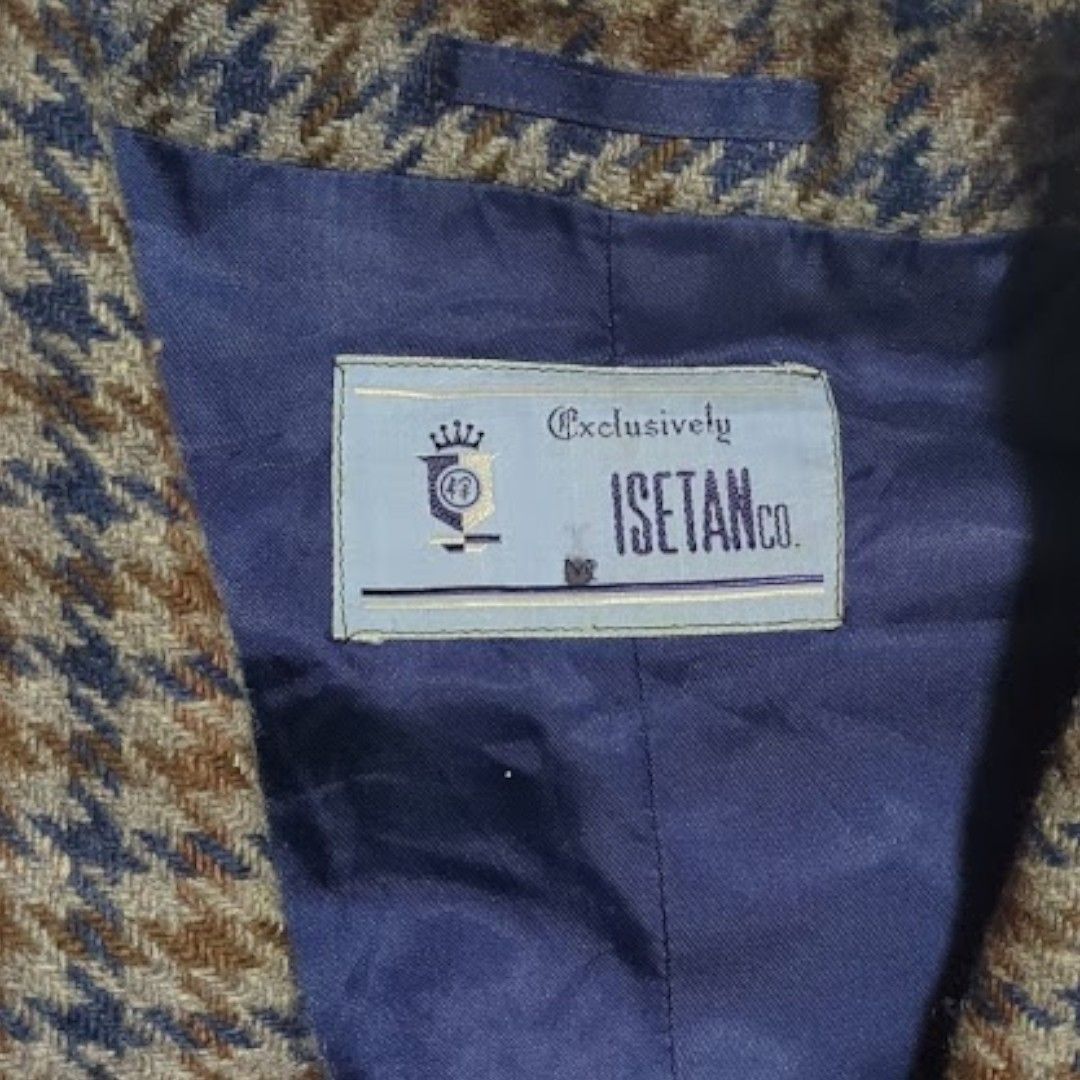 90s 00s Isetan 千鳥チェック ウール ガウン コート KANDAIZUMI_COM
