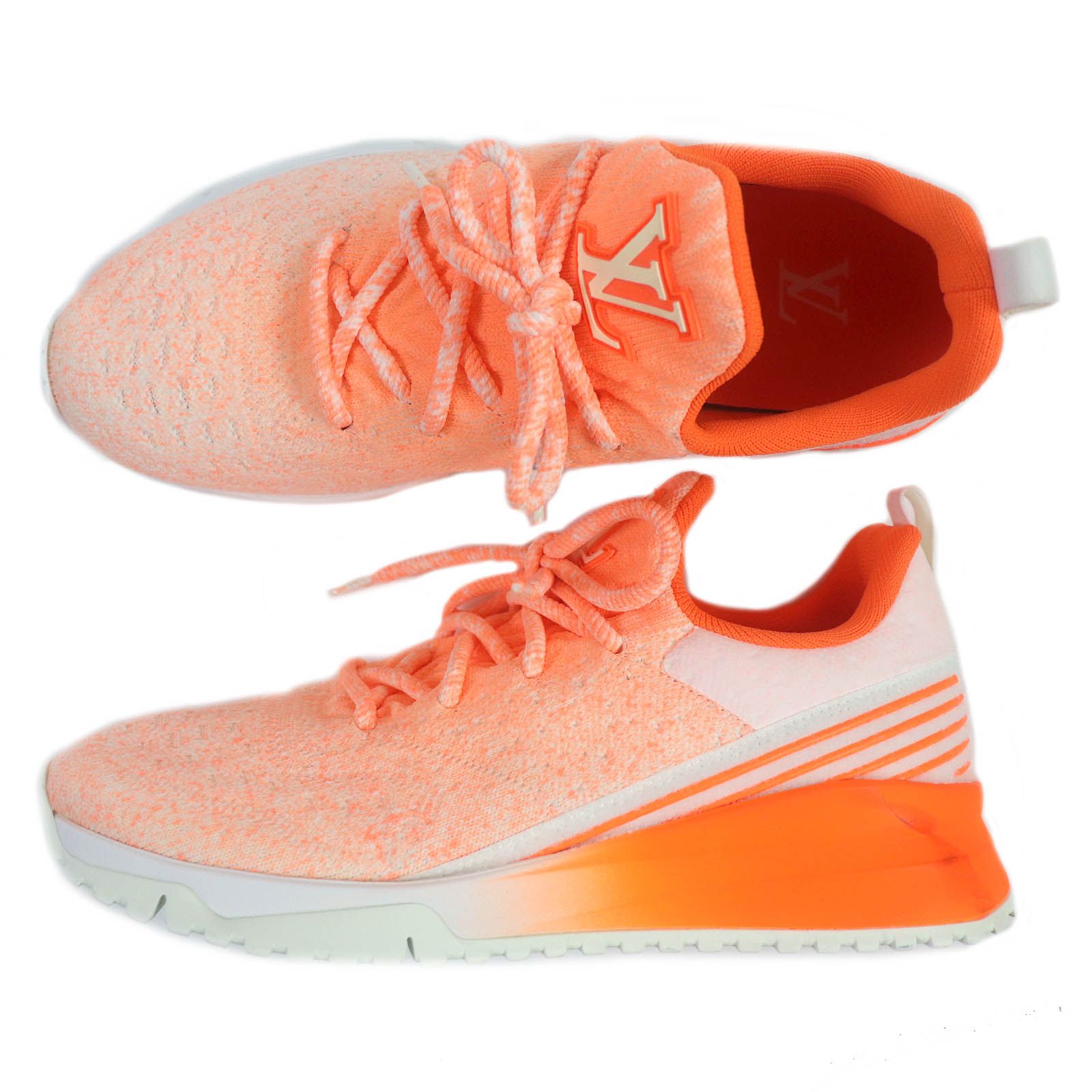 極美品□LOUIS VUITTON ルイヴィトン V.N.Rライン LVロゴ ランニングシューズ ローカットスニーカー ネオンオレンジ 6 イタリア製 メンズ 極美品□LOUIS VUITTON ルイヴィトン V.N.Rライン LVロゴ ランニング