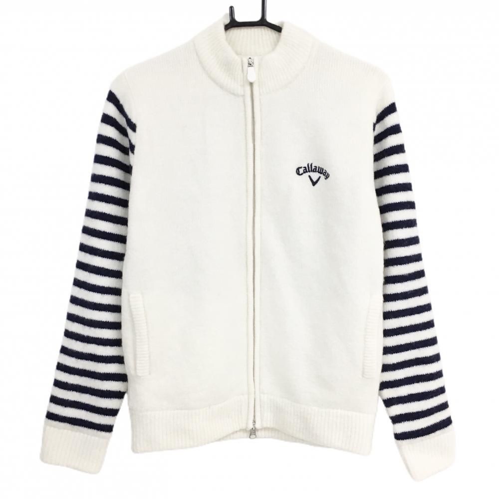 キャロウェイ ダブルジップ ニット ジャケット ホワイト LLサイズ キャロウェイ ダブルジップ ニット ジャケット ホワイト LLサイズ