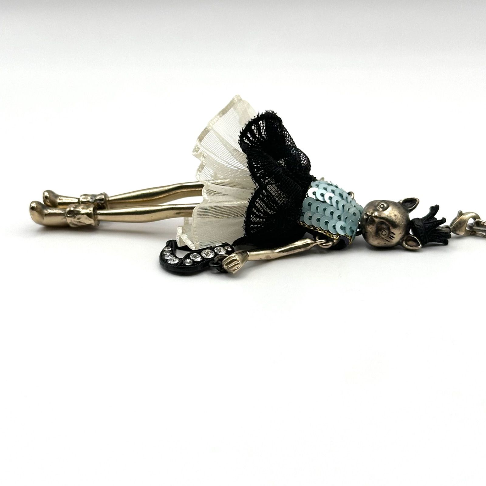 希少】Servane Gaxotte セルバンギャゾット ネックレス 猫 キャット