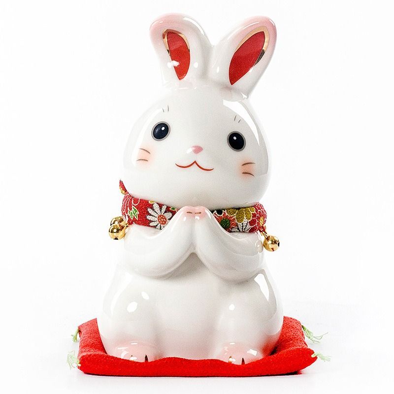 兎 うさぎ 貯金箱 置物 オブジェ ファッション 幸運 長寿 縁起物 魔