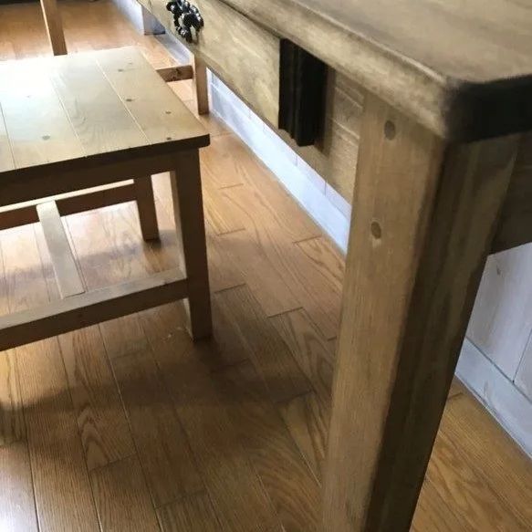 受注製作☆ミシンテーブル・事務机【1400】引出3杯アンティック家具