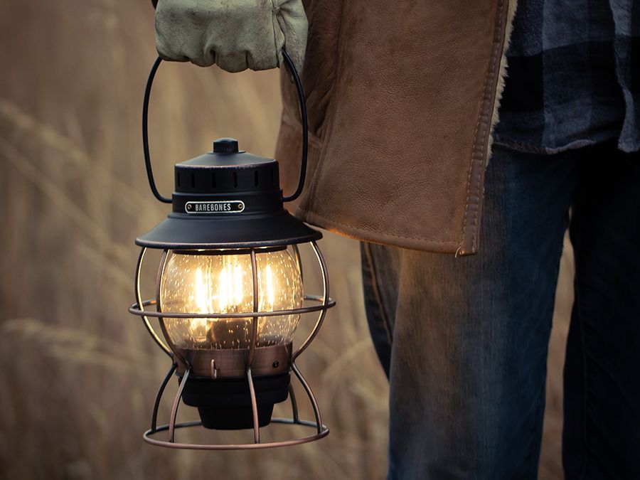 新品・未使用】ベアボーンズ レイルロードランタンLED トップ オリーブ