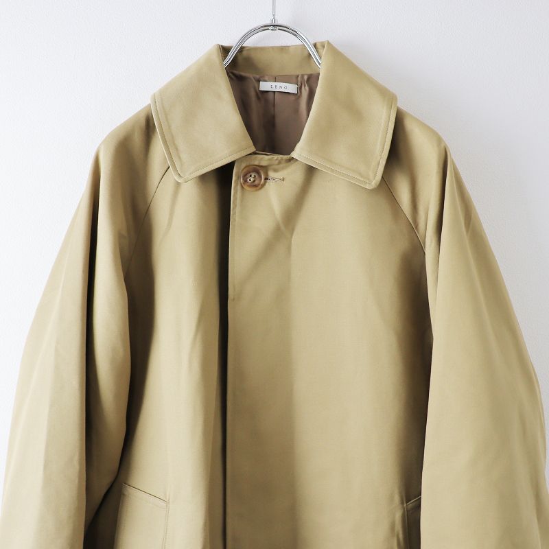 美品 リノ LENO STAND FALL COLLAR COAT ステンカラーコート 0/ベージュ アウター【2400013625005】