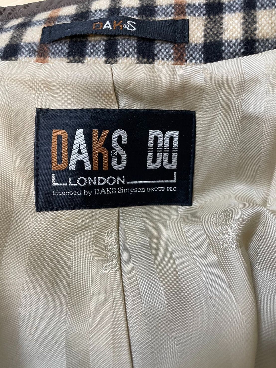 DAKS ジップアップジャケット チェック 13ABR M - メルカリ
