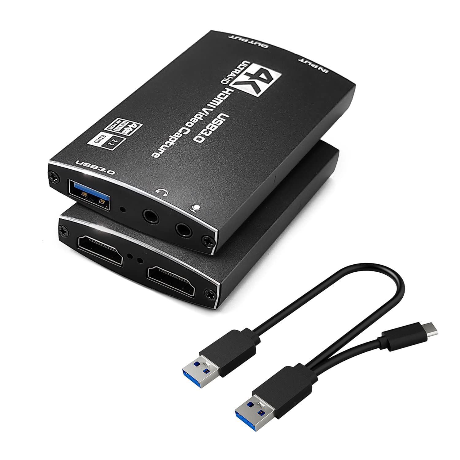 【人気商品】HDCP2.2対応 1080P 60FPS 4K 4K HDMIパススルー ゲーム実況 USB3.0 PS5/PS4/Xbox/Wiiu/Nintendo Switch パススルー 対応 ライブ配信/Youtube配信/Zoom キャプチャーボード
